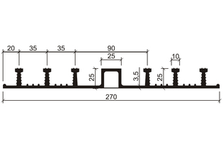 Гидрошпонка Аквастоп ДО-270/25-6/25 (EPDM)